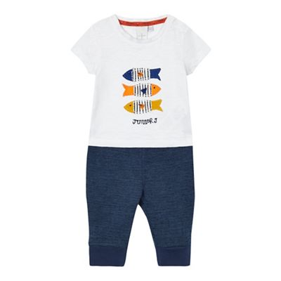 Baby boys' blue tee and joggers set